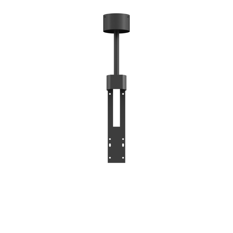 BEC_Deckenhalter_schwarz_Halterung_frontal
