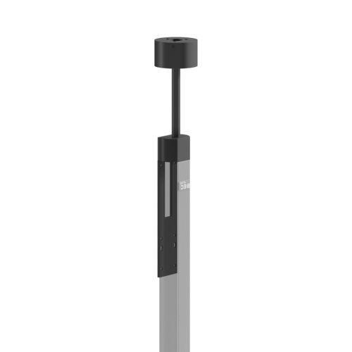 BEC_Deckenhalter_schwarz_Lautsprecher_perspektivisch